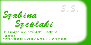 szabina szeplaki business card